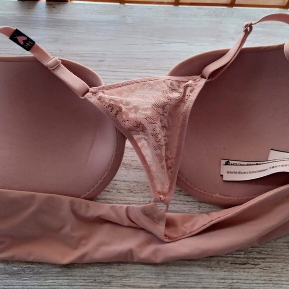 Victoria’s Secret 34C Pink Lace Racerback T-Shirt Push-Up Bra NWT $36.50 - Picture 5 of 6